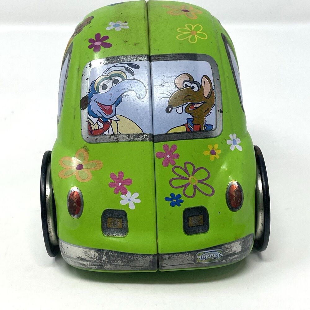 Vintage Muppets Jim Henson Metal Tin Car VW Beetle Kermit Miss Piggy Fozzi Gonzo - Picture 5 of 11